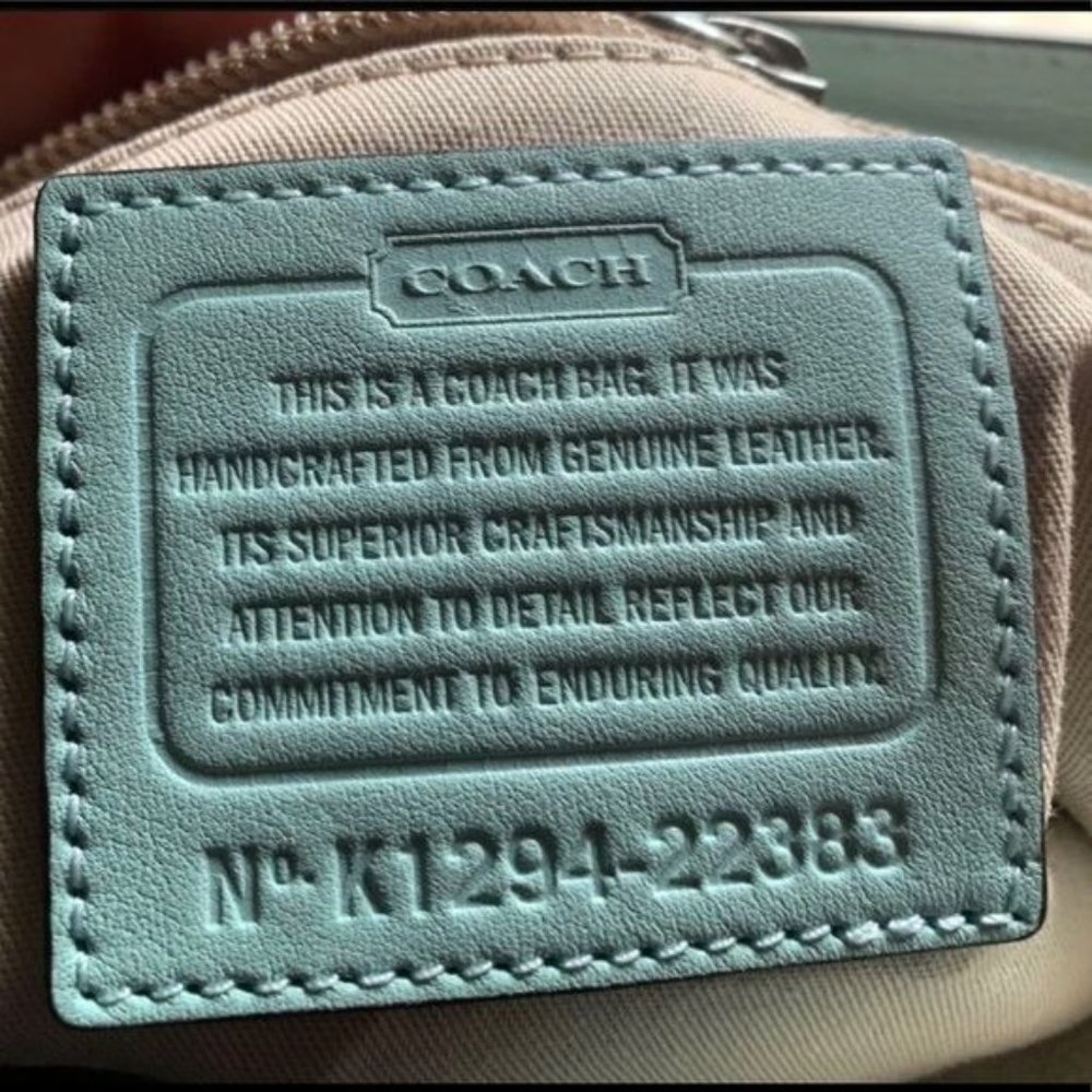 Coach Legacy Romy Top Handle Bag Crossbody Bag Mint Green Handbag - Picture 12 of 12